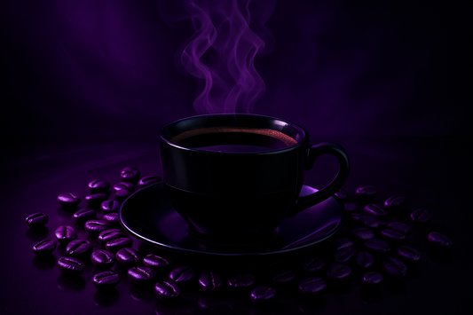 purple and black themed coffee